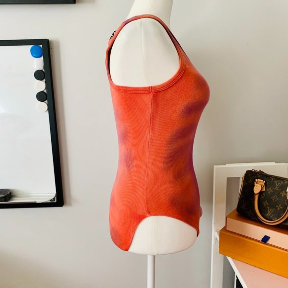 AGOLDE TIE DYE RIBBED KNIT BODYSUIT - Picture 3 of 10